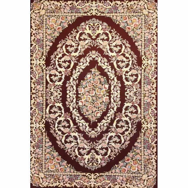 پک 2عددی  فرش پاتریس گلگون زرشكي