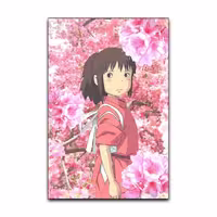 تابلو شاسی گوفی مدل انیمه شهر اشباح فانتزی شکوفه گیلاس Spirited Away Anime کد SAKURA12 | دنیای قاب