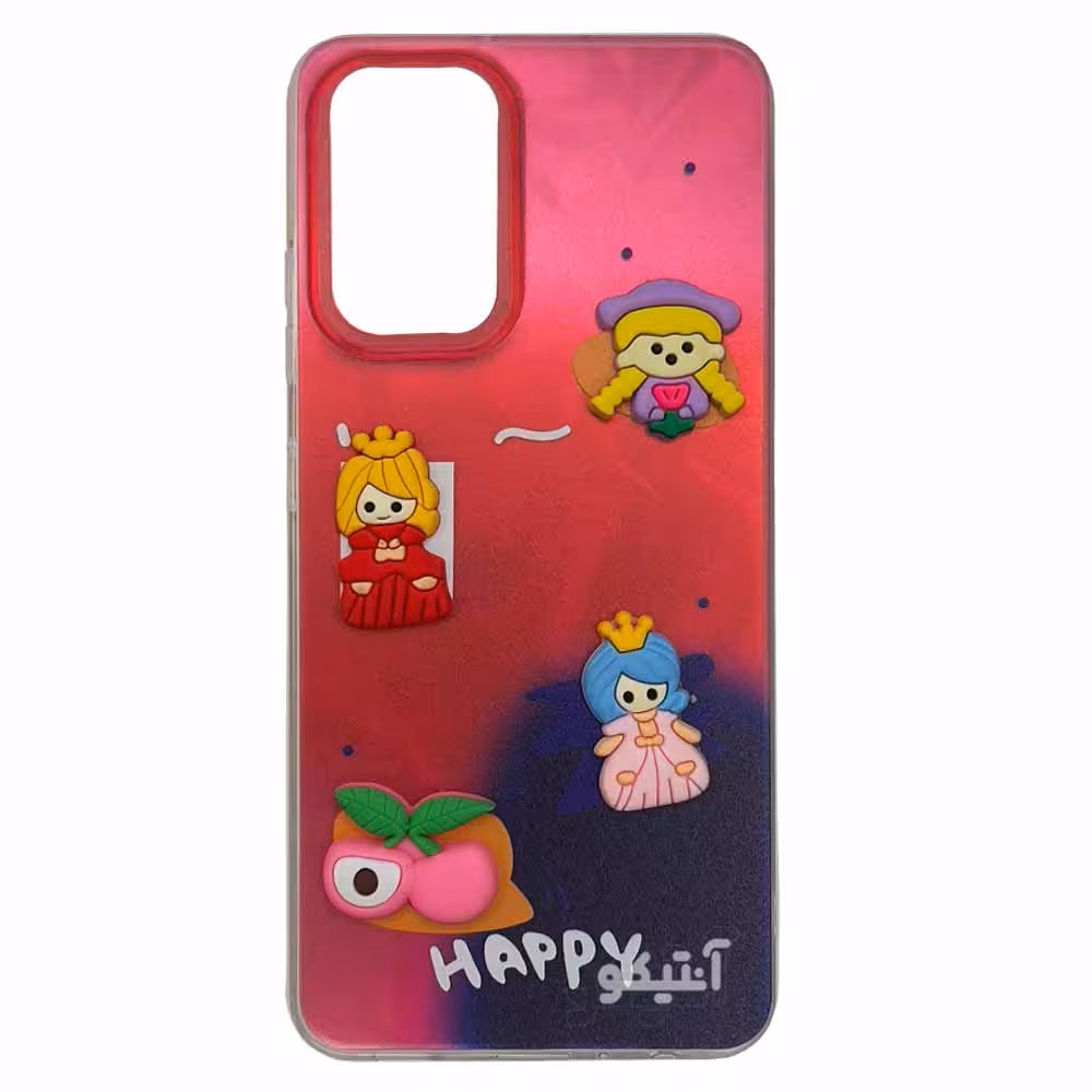 قاب Satin دو رنگ عروسکی برجسته من Samsung A32-4G-کد1234