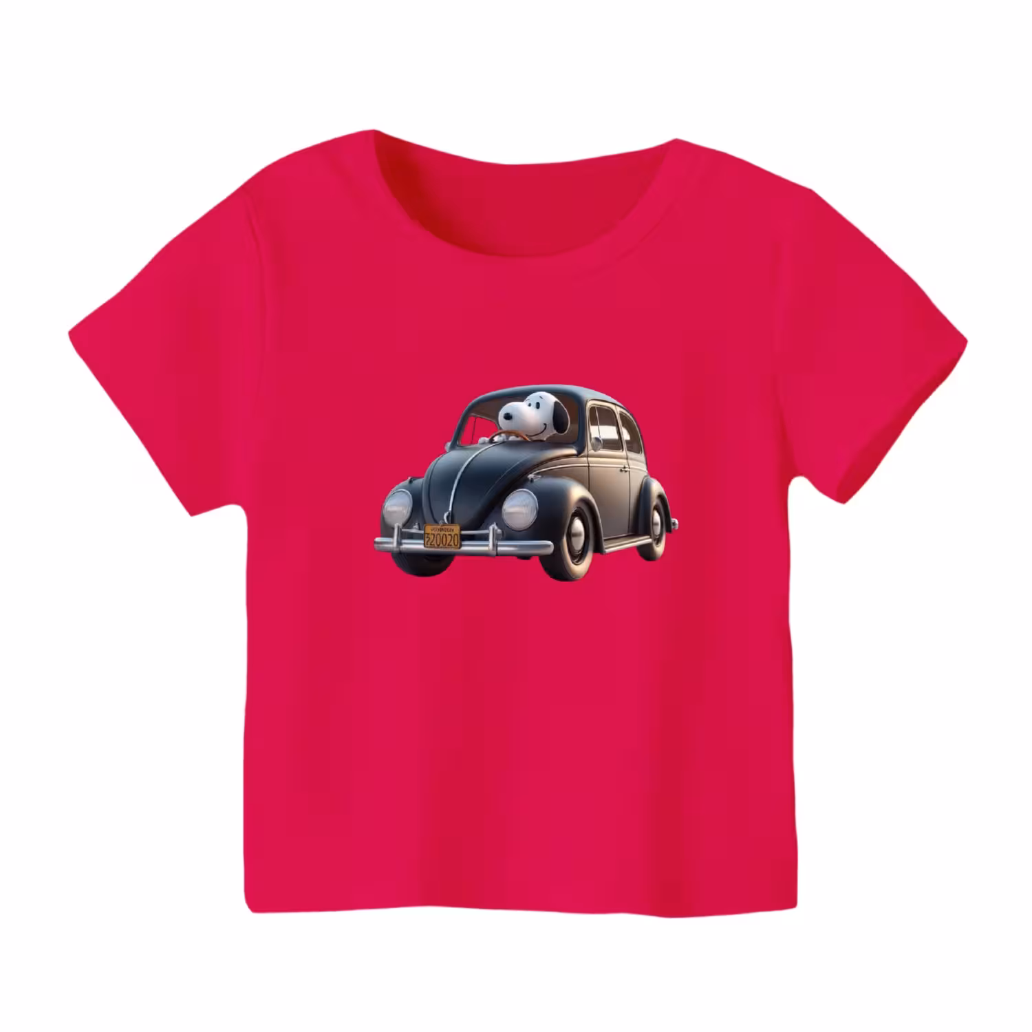 تی شرت آستین کوتاه بچگانه مدل اسنوپی کد 10 رنگ سرخابی