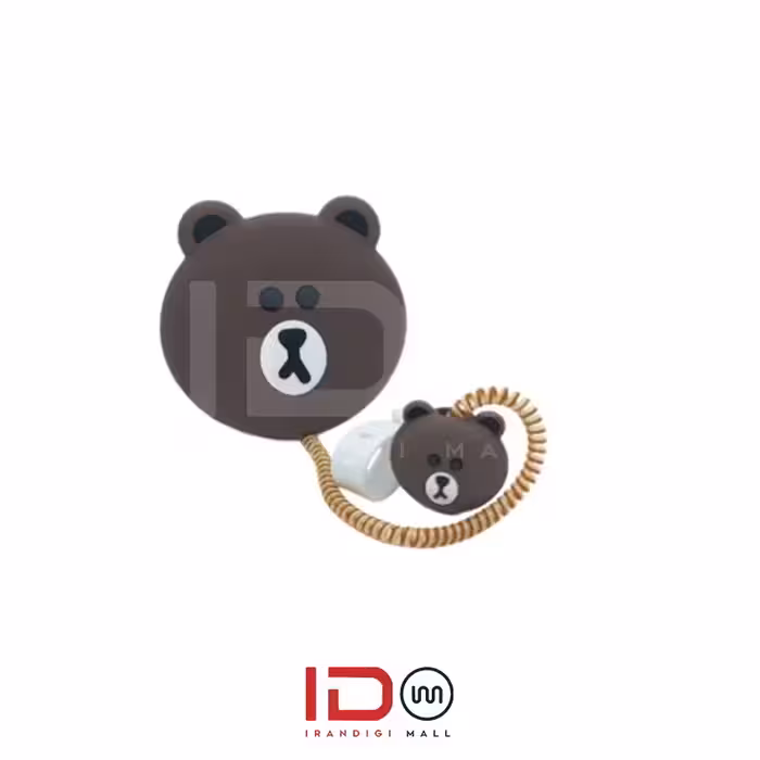 کاور و محافظ سیلیکونی اورجینال شارژر گوشی موبایل اپل مدل 20 وات 3 پین طرح فانتزی خرس