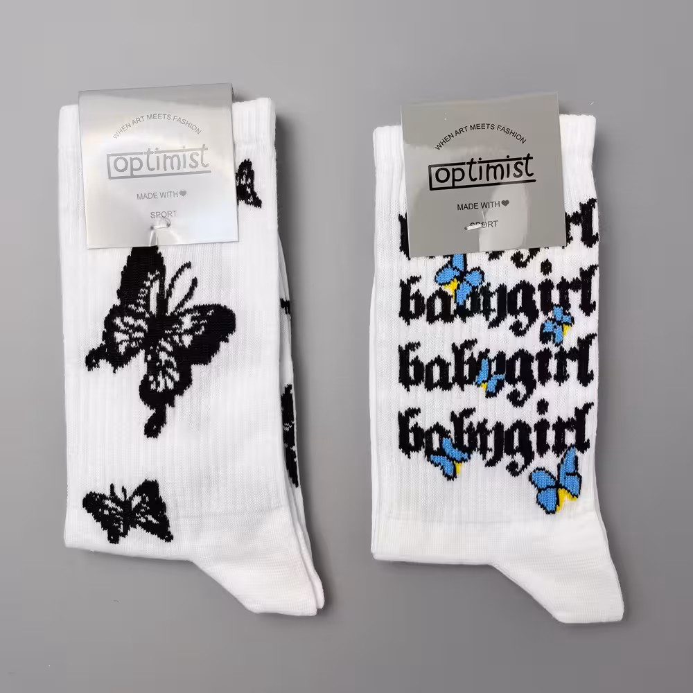 جوراب ساقدار آپتیمیست طرح ‌‌پروانه