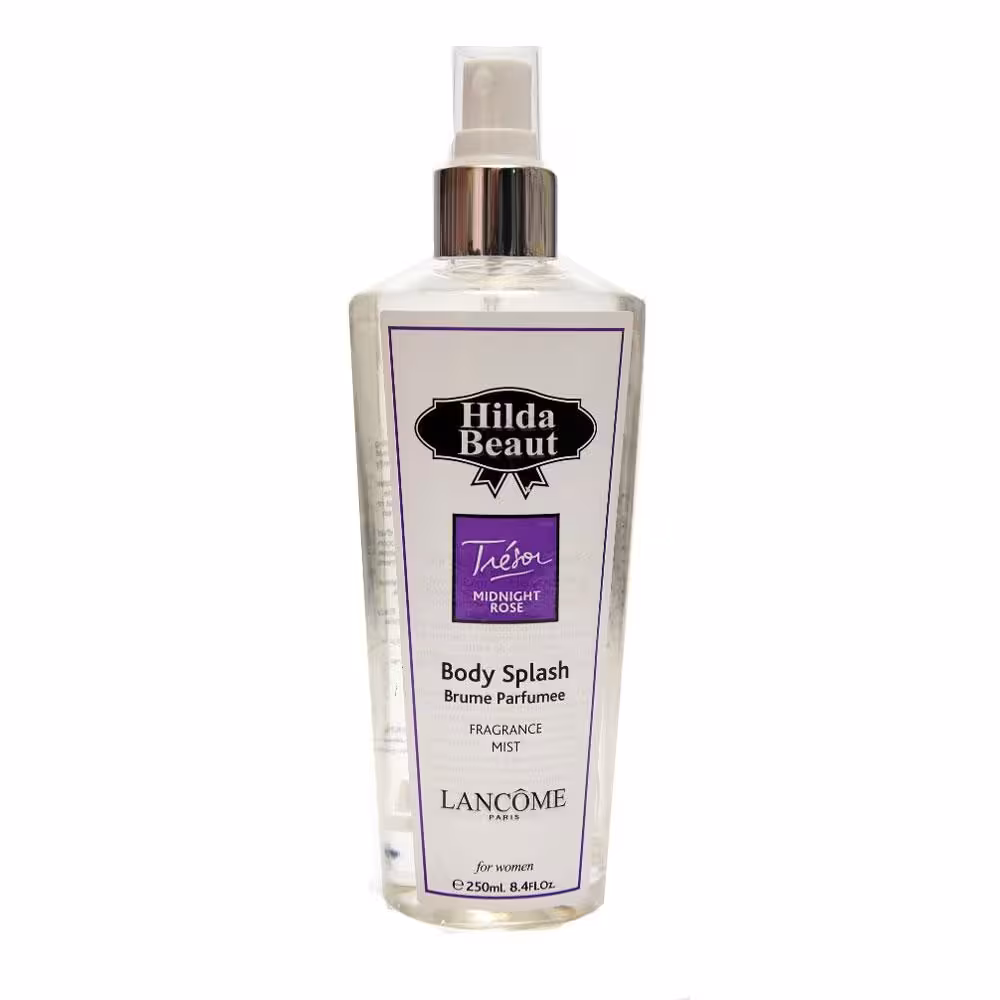 بادی اسپلش هیلدا لانکوم مید نایت رز Hilda Beaut TRESOR LANCOME Mid Night Body Splash حجم 250 میلی لیتر