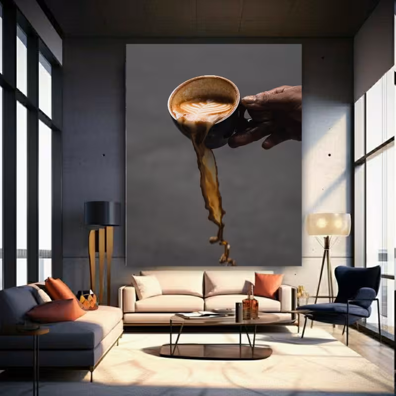 تابلو شاسی طرح کاپ قهوه کد FP103989 | دنیای قاب