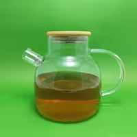 قوری دمنوش پیرکس ساده 1200 میلی لیتر NATALY شعله مستقیم