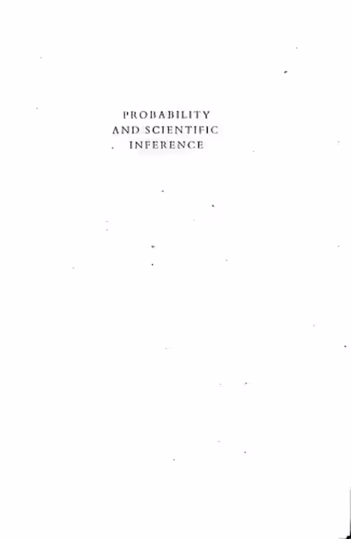 خرید و دانلود نسخه کامل کتاب Probability and scientific infererence