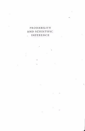 خرید و دانلود نسخه کامل کتاب Probability and scientific infererence