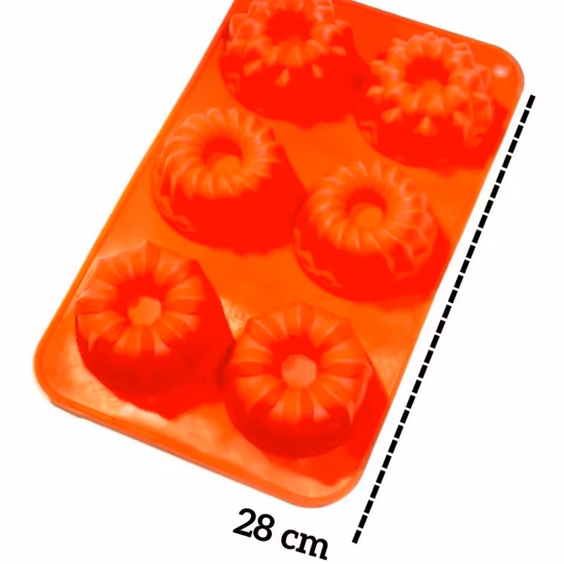 قالب مافین سیلیکونی 6 خانه شیفون دار