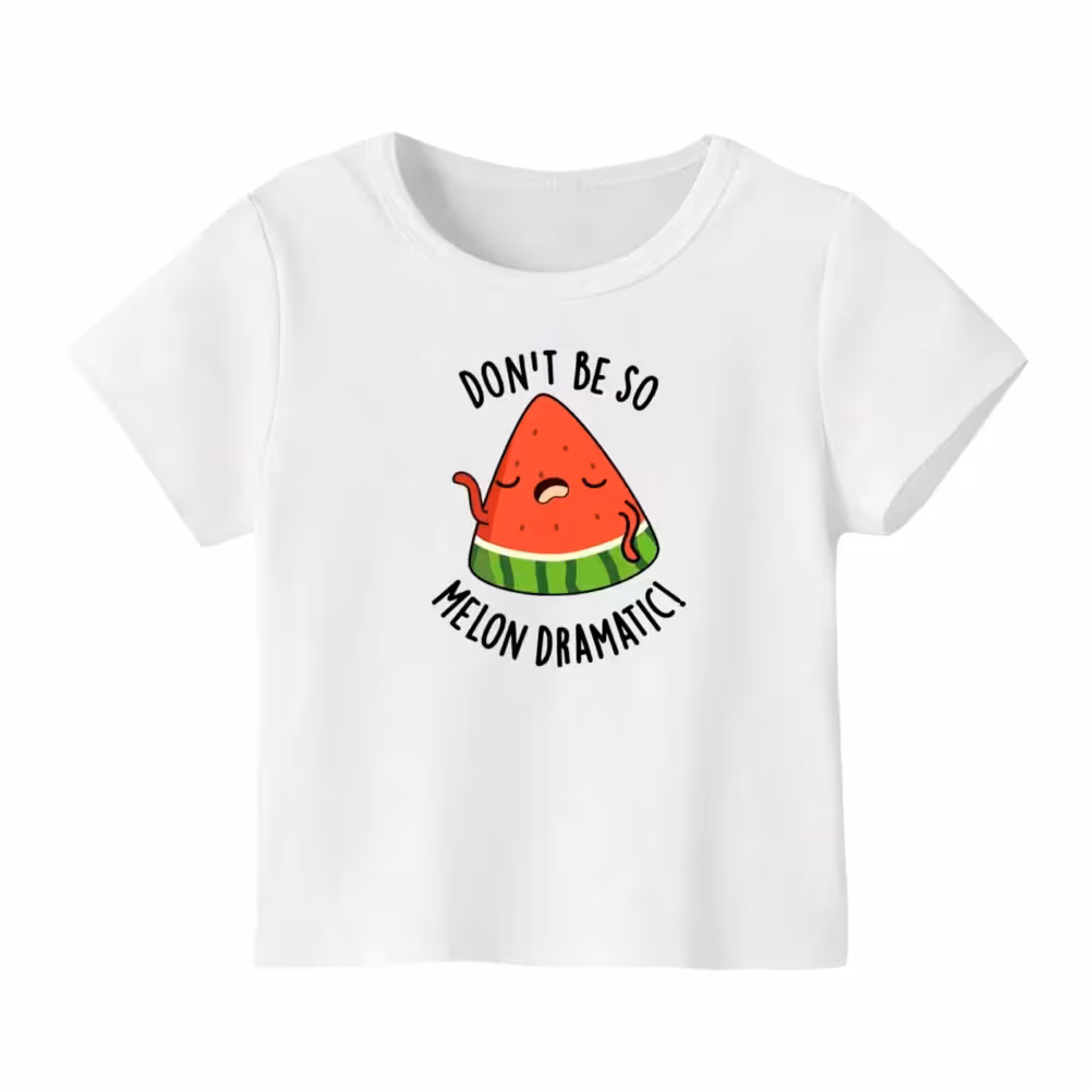 تی شرت آستین کوتاه بچگانه مدل هندوانه یلدایی کد 29 رنگ سفید