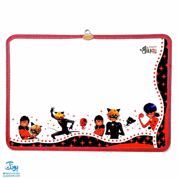 تخته وایت برد مقوایی دو رو سایز 50*35 cm طرح فانتزی دخترانه