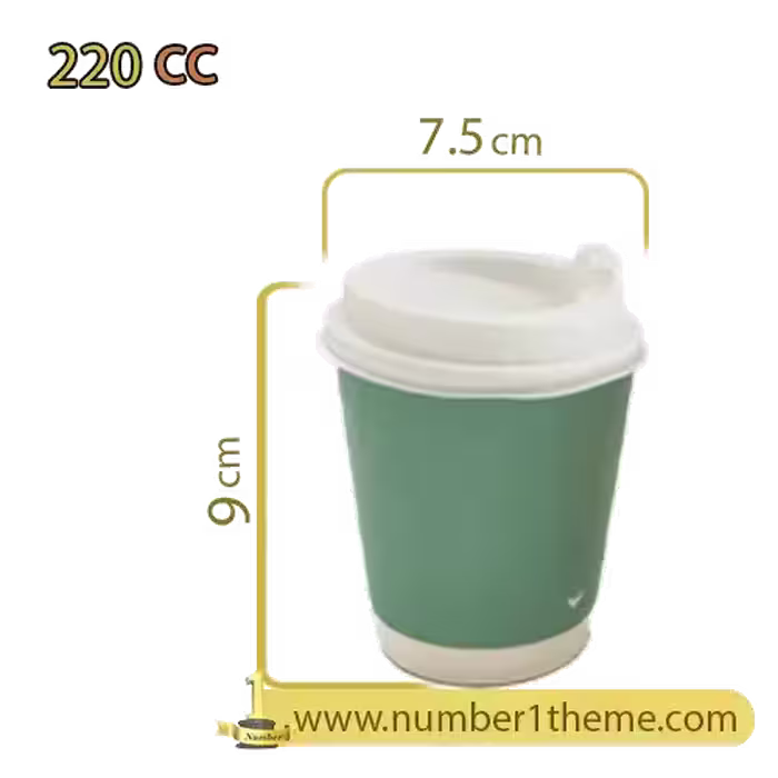 لیوان دو جداره 220 سی سی