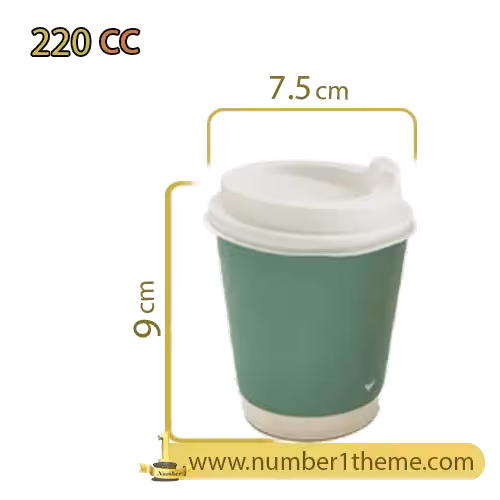 لیوان دو جداره 220 سی سی