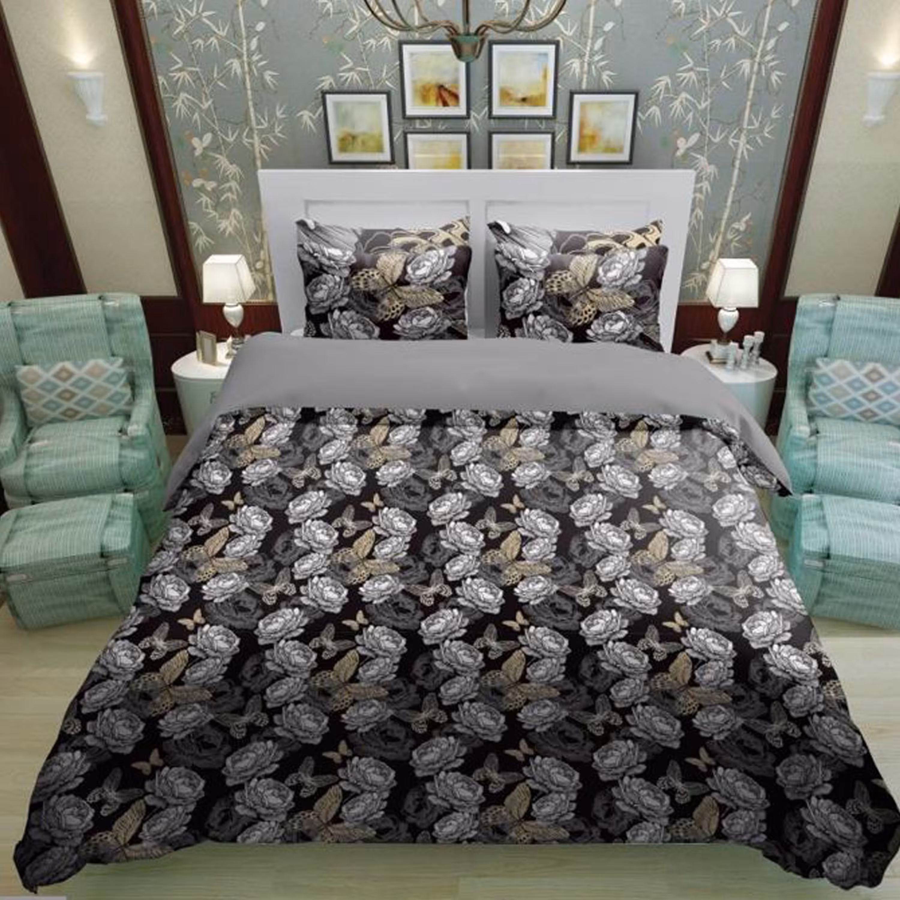 سرویس روتختی 1 نفره تنسل چاپی برندترک لند (Turk Land)  کد rs 528