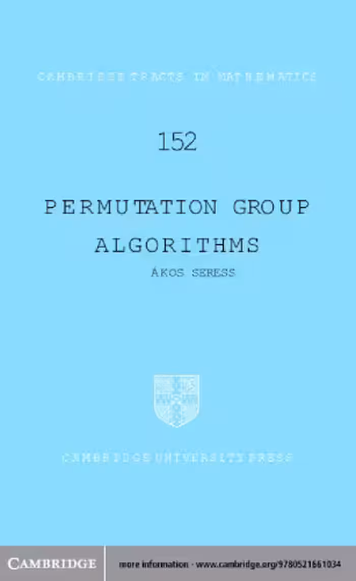 خرید و دانلود نسخه کامل کتاب Permutation Group Algorithms