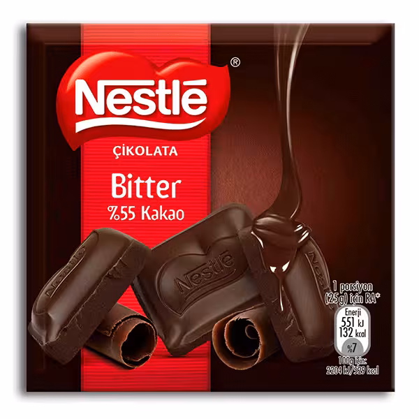 شکلات تلخ 55 درصد نستله حجم 60 گرم