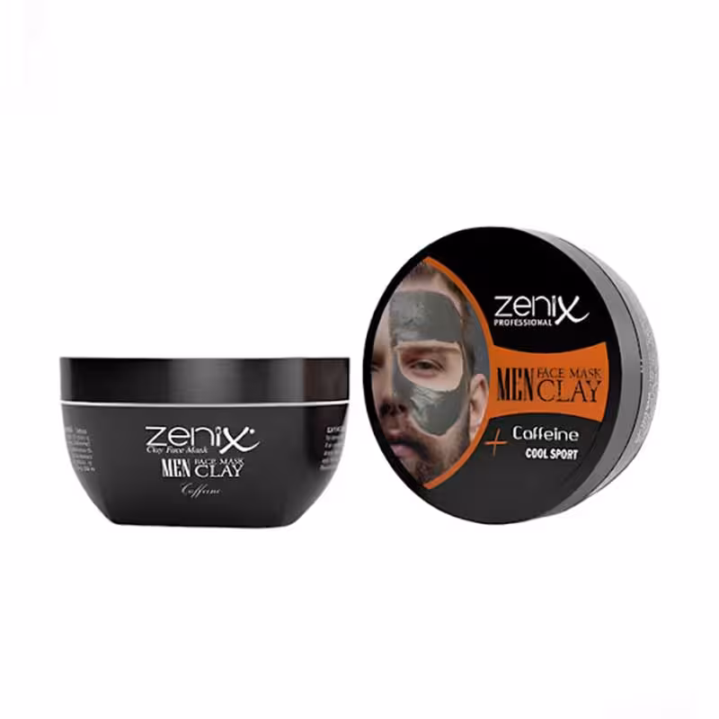 مشخصات، خرید و قیمت ماسک خاک رس و کافئین مخصوص آقایان زنیکس Zenix حجم 350 میل ⭐️ ویان مارکت