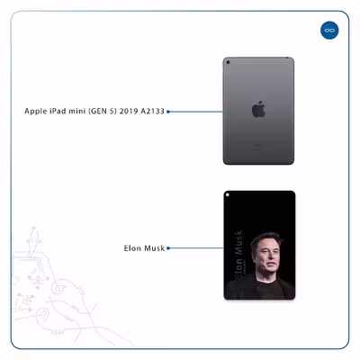 برچسب پوششی ماهوت مدل Elon Musk مناسب برای تبلت اپل iPad mini (GEN 5) 2019 A2133