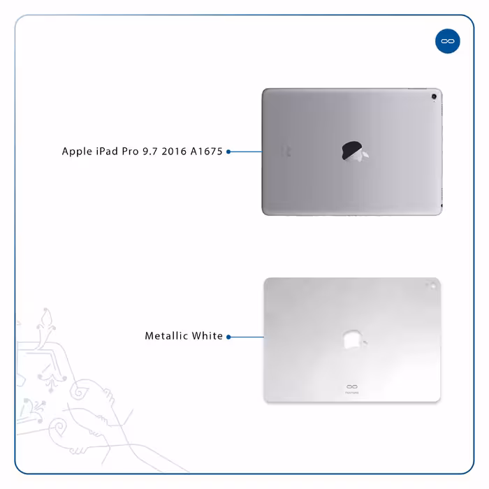 برچسب پوششی ماهوت مدل Metallic-White مناسب برای تبلت اپل iPad Pro 9.7 2016 A1675