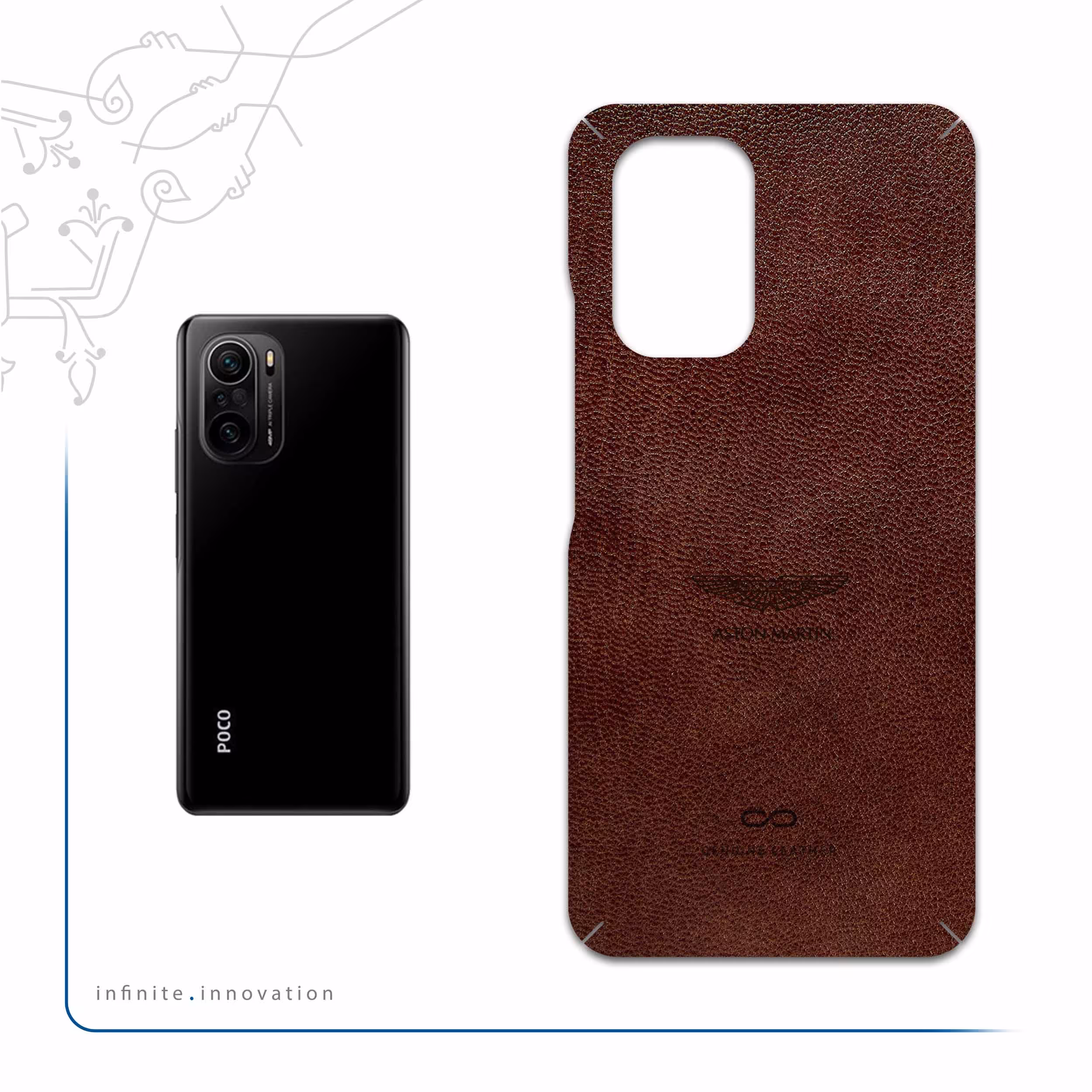 برچسب پوششی ماهوت مدل NL-ASTN_MRTN مناسب برای گوشی موبایل شیائومی Poco F3 5G