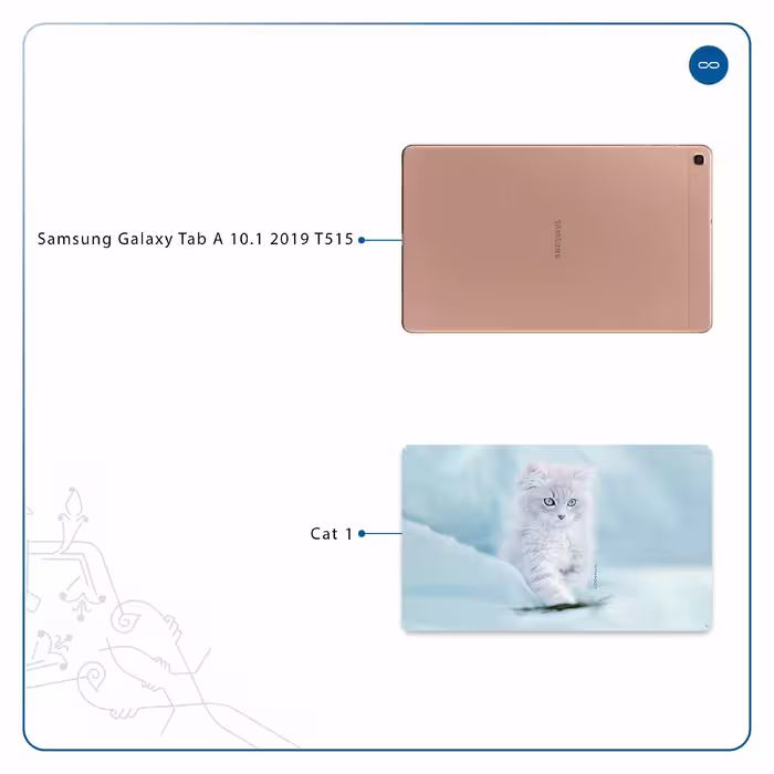 برچسب پوششی ماهوت مدل Cat-1 مناسب برای تبلت سامسونگ Galaxy Tab A 10.1 2019 T515