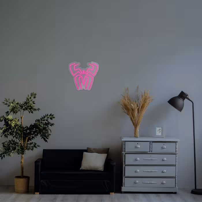 چراغ دیواری نئون دیزاین طرح Spider-GL_PN