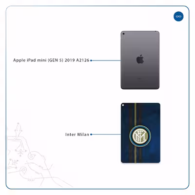 برچسب پوششی ماهوت مدل Inter-Milan مناسب برای تبلت اپل iPad mini (GEN 5) 2019 A2126