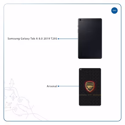برچسب پوششی ماهوت مدل Arsenal مناسب برای تبلت سامسونگ Galaxy Tab A 8.0 2019 T295