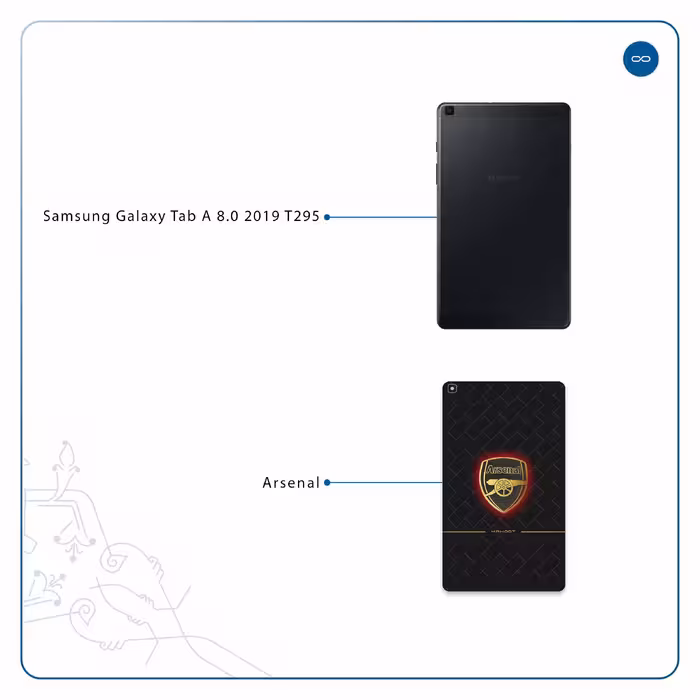 برچسب پوششی ماهوت مدل Arsenal مناسب برای تبلت سامسونگ Galaxy Tab A 8.0 2019 T295