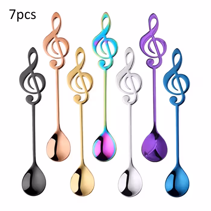 قاشق چای خوری مدل  موزیکال بسته 7 عددی