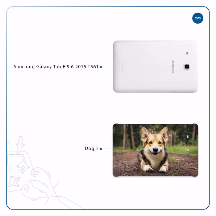 برچسب پوششی ماهوت مدل Dog-2 مناسب برای تبلت سامسونگ Galaxy Tab E 9.6 2015 T561