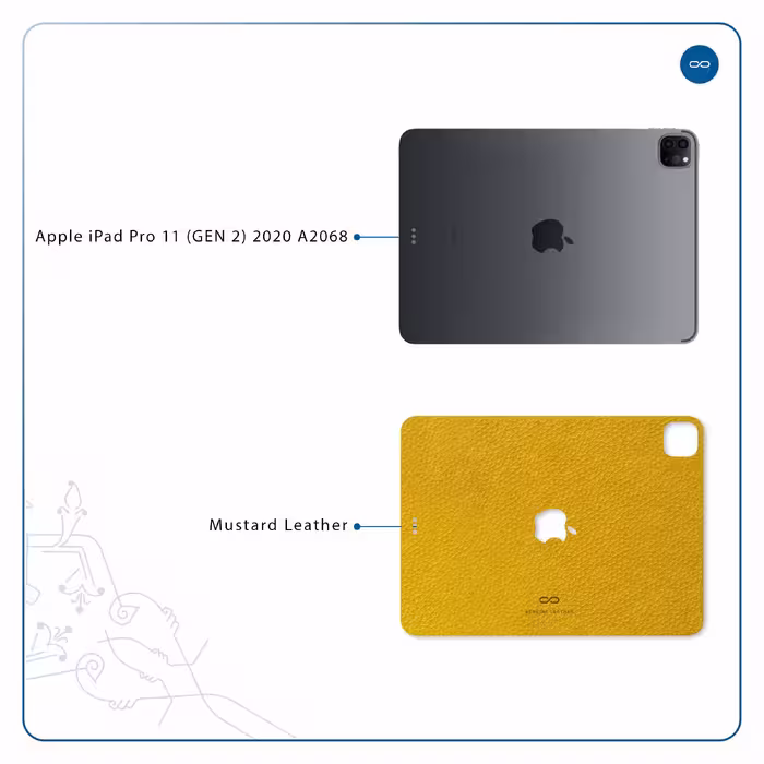 برچسب پوششی ماهوت مدل Mustard-Leather مناسب برای تبلت اپل iPad Pro 11 (GEN 2) 2020 A2068