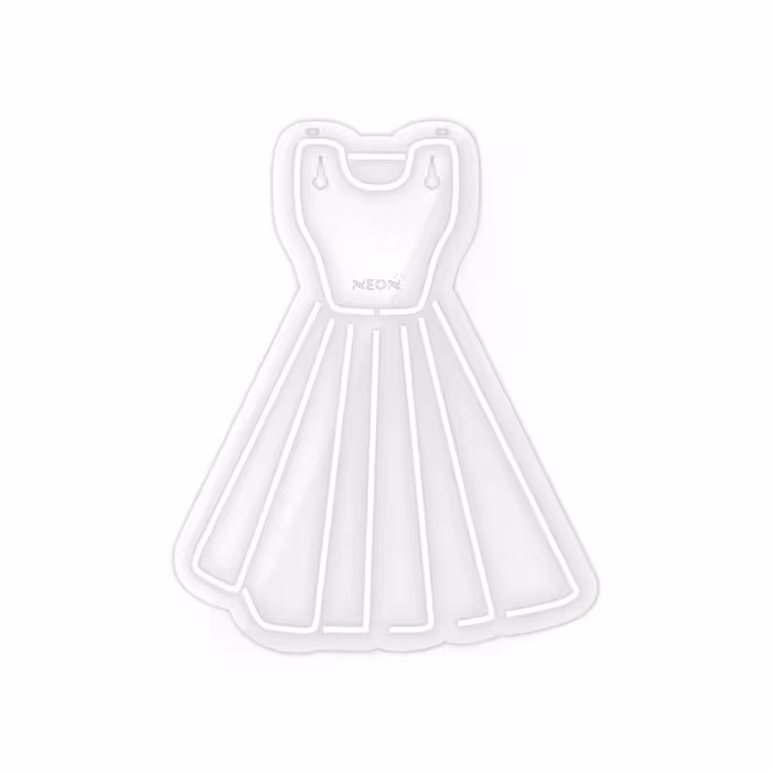 چراغ دیواری نئون دیزاین طرح Women-Clothes_WHT