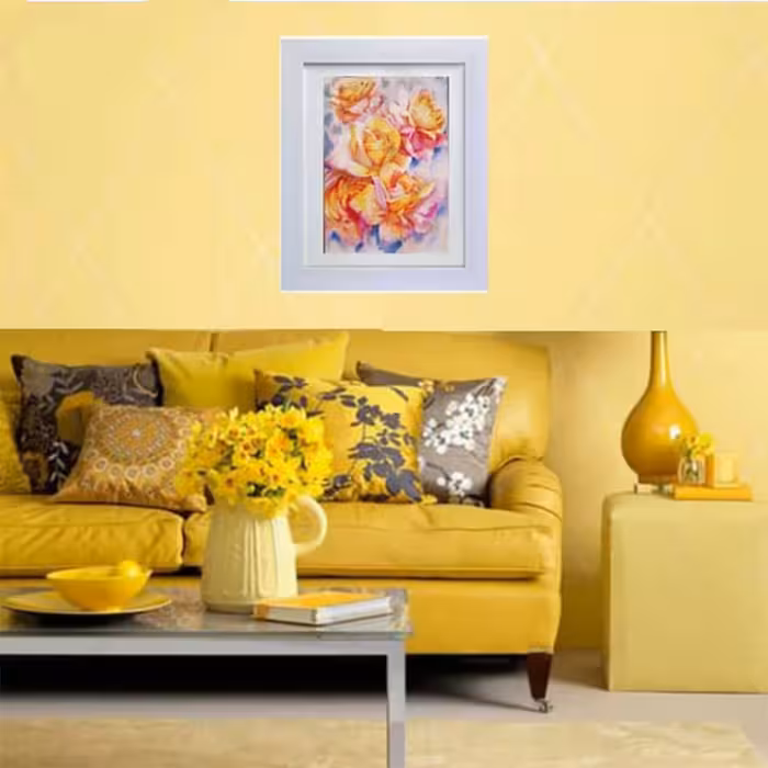 تابلو نقاشی آبرنگ طرح گل های رز کد 028