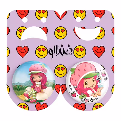 پیکسل خندالو مدل دختر توت فرنگی کد 16141622 مجموعه 2 عددی