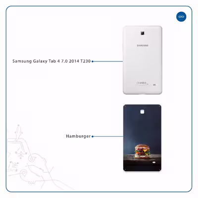 برچسب پوششی ماهوت مدل Hamburger مناسب برای تبلت سامسونگ Galaxy Tab 4 7.0 2014 T230