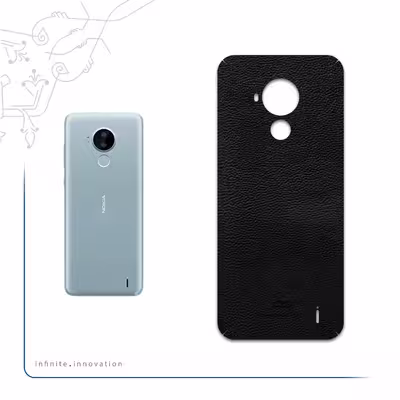 برچسب پوششی ماهوت مدل Black-Leather مناسب برای گوشی موبایل نوکیا C30