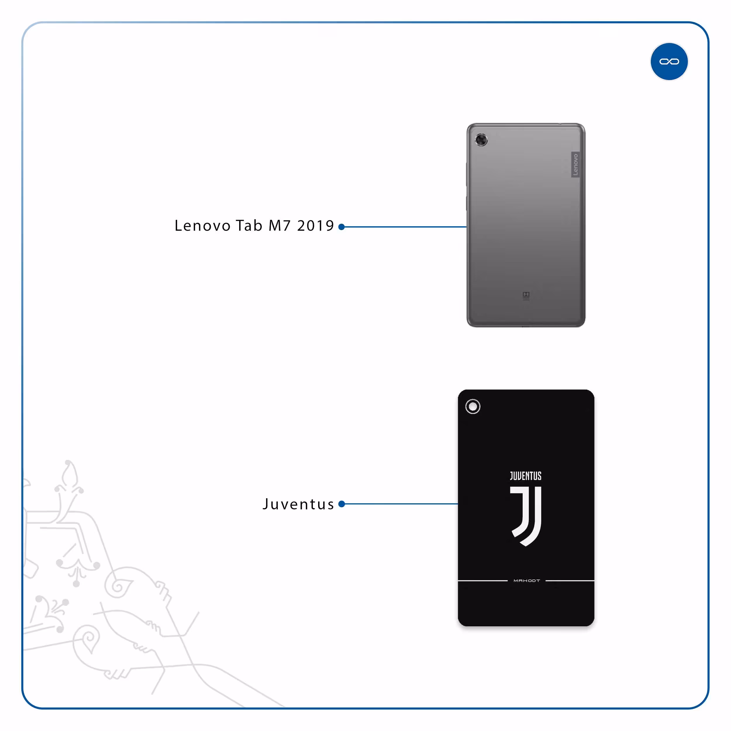 برچسب پوششی ماهوت مدل Juventus مناسب برای تبلت لنوو Tab M7 2019