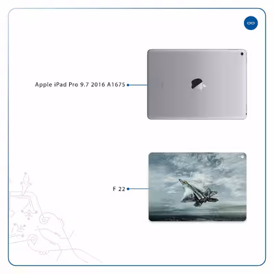 برچسب پوششی ماهوت مدل F-22 Raptor مناسب برای تبلت اپل iPad Pro 9.7 2016 A1675