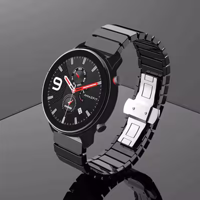 برچسب ماهوت طرح Matte Black مناسب برای ساعت هوشمند شیایومی Amazfit GTR 47mm