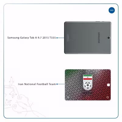 برچسب پوششی ماهوت مدل Iran-National-Football-Team مناسب برای تبلت سامسونگ Galaxy Tab A 9.7 2015 T555
