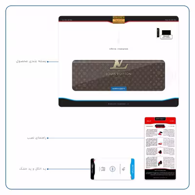 برچسب پوششی ماهوت مدل LOUIS-VUITTON-Logo مناسب برای تبلت مایکروسافت Surface 2 RT 2013
