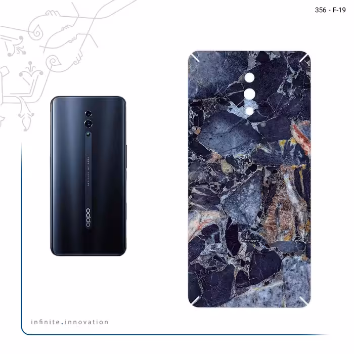 برچسب پوششی ماهوت مدل Broken black marble مناسب برای گوشی موبایل اپو Reno