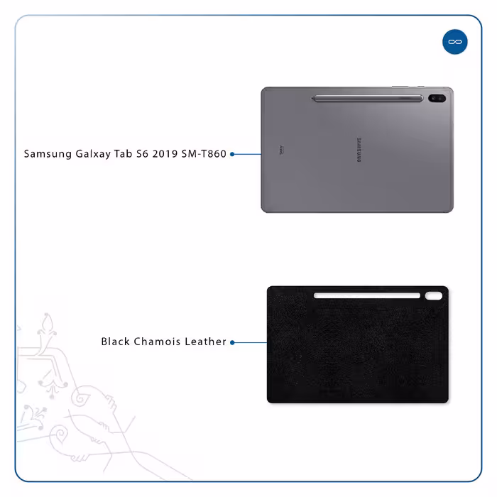 برچسب پوششی ماهوت مدل Black-Chamois-Leather مناسب برای تبلت سامسونگ Galaxy Tab S6 2019 SM-T860