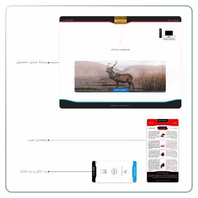 برچسب پوششی ماهوت مدل Horned Deer مناسب برای تبلت اپل iPad Air 2 2014 A1567