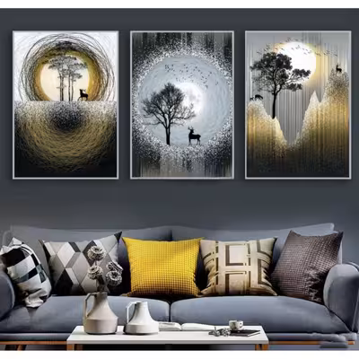 تابلو مدل دکوراتیو کد 1161 مجموعه 3 عددی