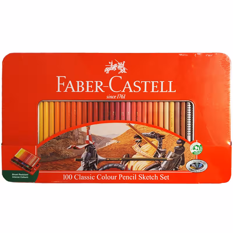 مداد رنگی 100 رنگ فابر کاستل مدل classic | چاوه