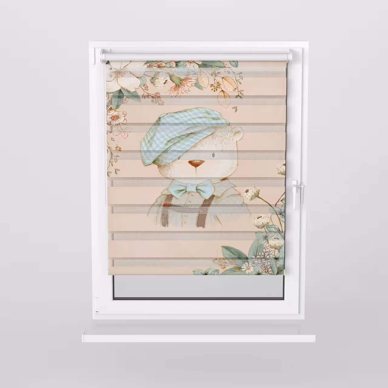 پرده زبرا بچگانه طرح تدی خوشتیپ کد A2315