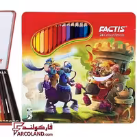 مداد رنگی 24 رنگ فکتیس مدل F07222 جعبه فلزی