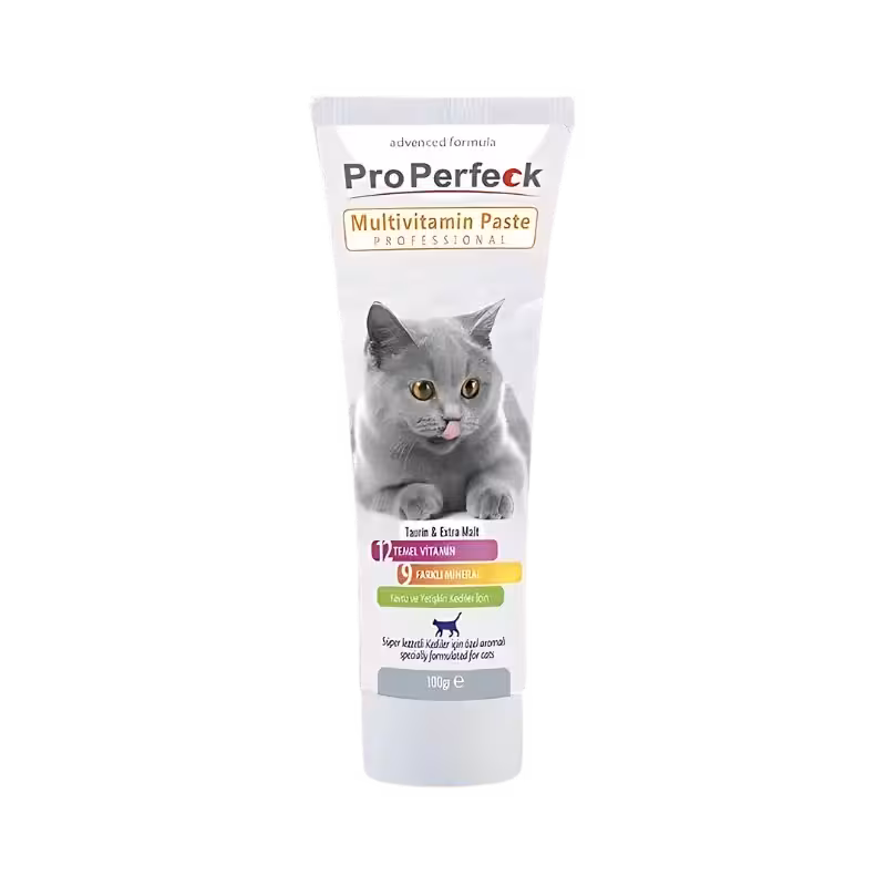خمیر مولتی ویتامین گربه مولتی ویتامین برند pro perfeck پروپرفک 100 گرمی