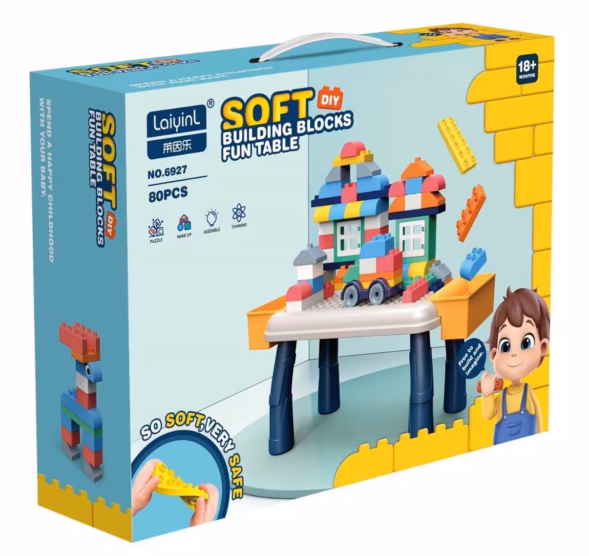 لگو کلاسیک نرم 80 قطعه دارای میز لگویی